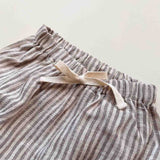 Blair Unisex Linen Shorties | Wide Stripe
