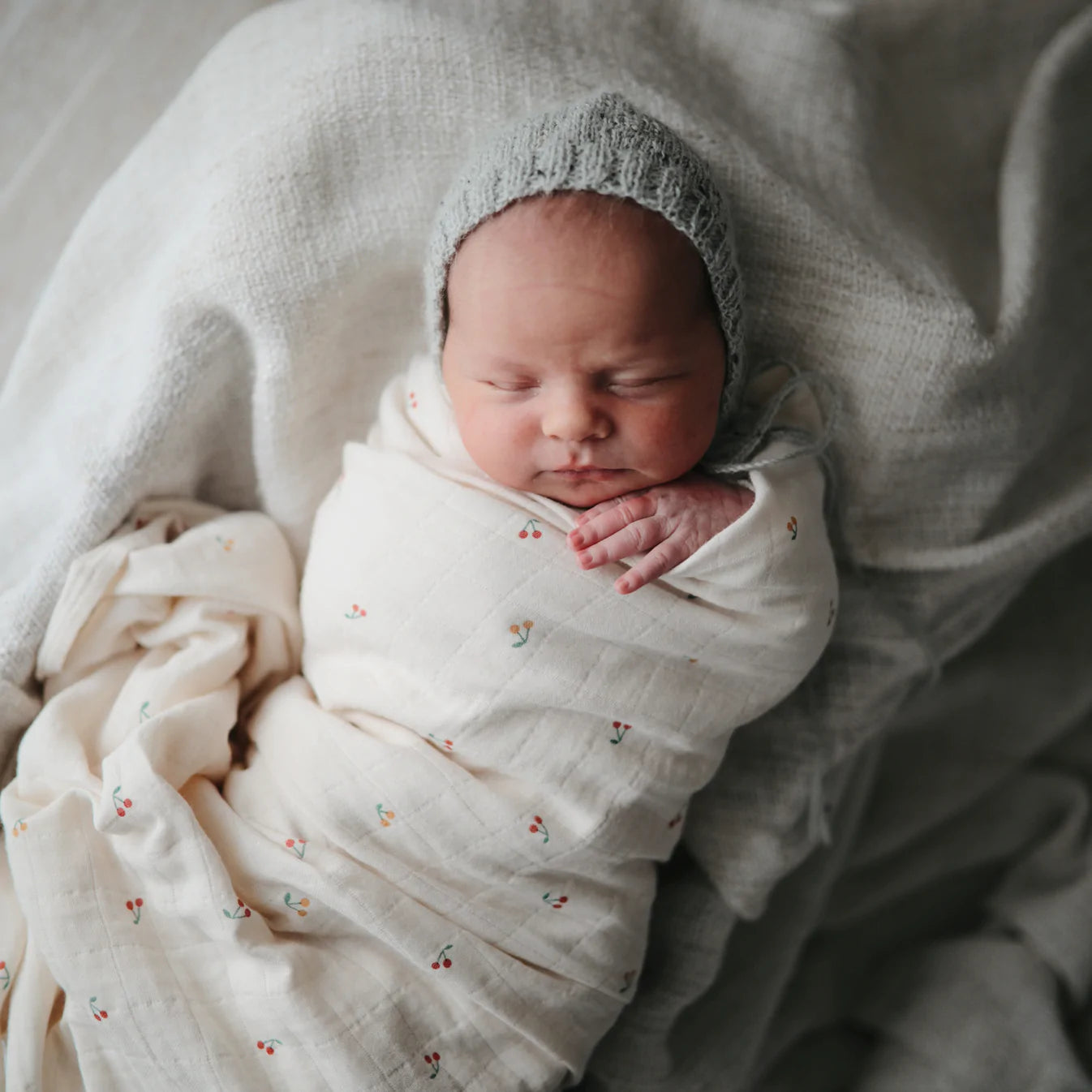 Organic Cotton Swaddle | Cherries