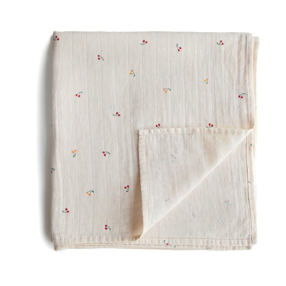 Organic Cotton Swaddle | Cherries
