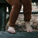 Footless Organic Cotton Unisex Tights l Cinnamon