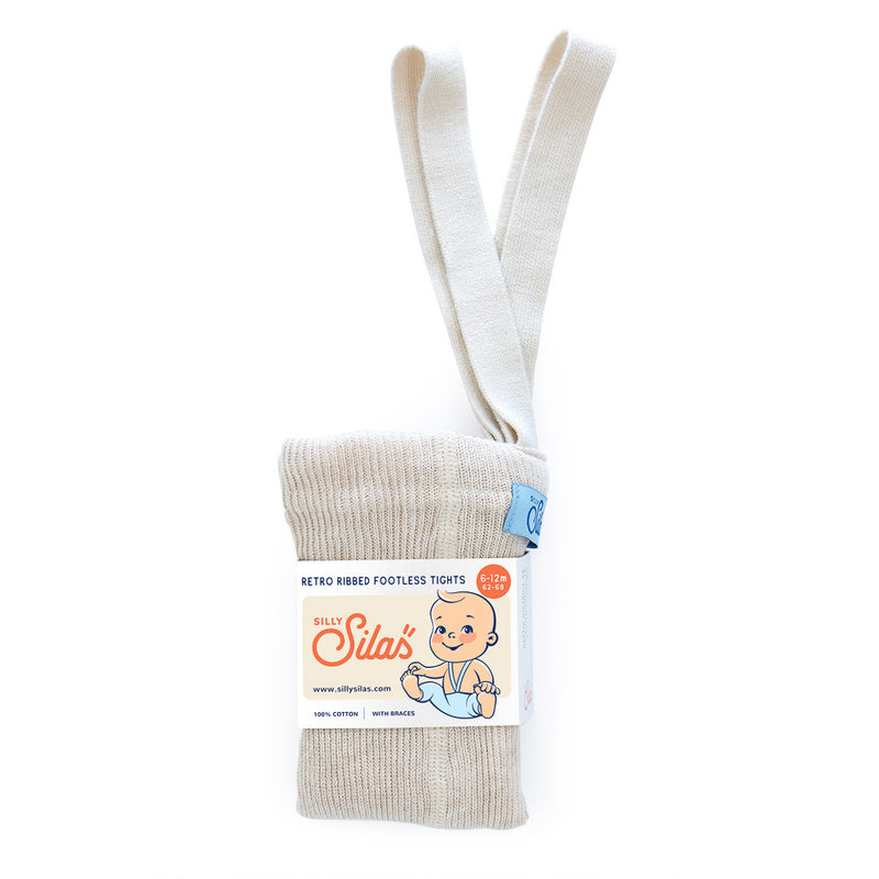 Footless Organic Cotton Unisex Tights l Cream Blend