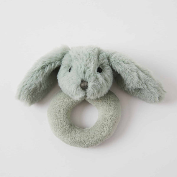 Plush Bunny Rattle | Green
