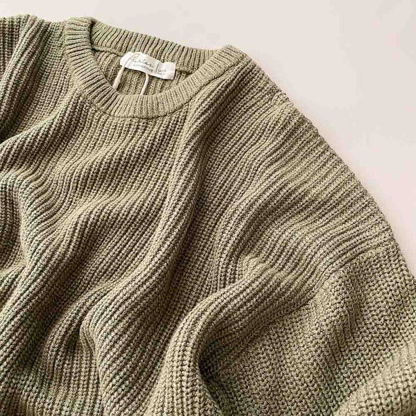 Adults Jamie Cotton Sweater | Moss