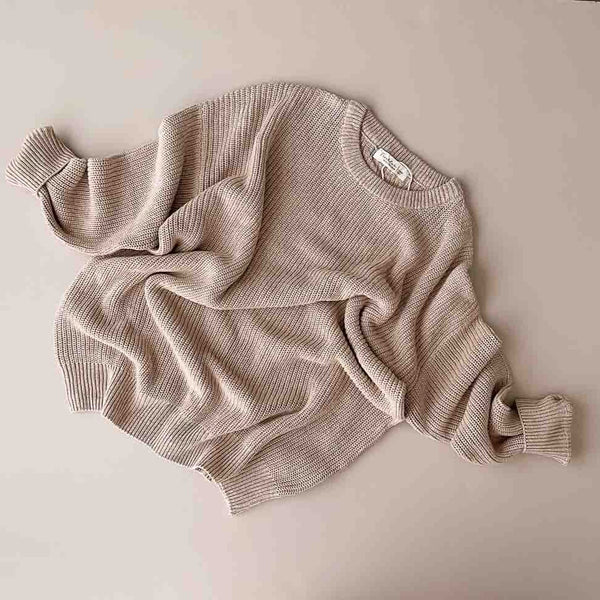Adults Jamie Cotton Sweater | Oatmilk