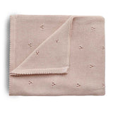 Organic Knitted Baby Blanket | Pointelle Blush