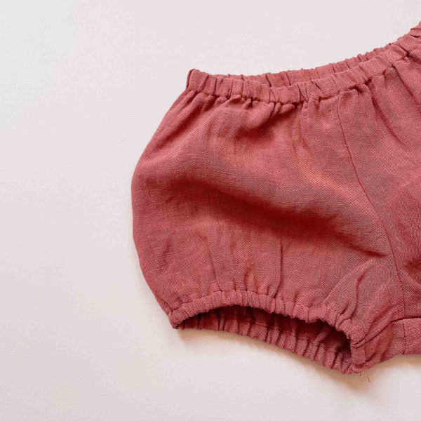 Lynn Unisex Linen Bloomers | Brick