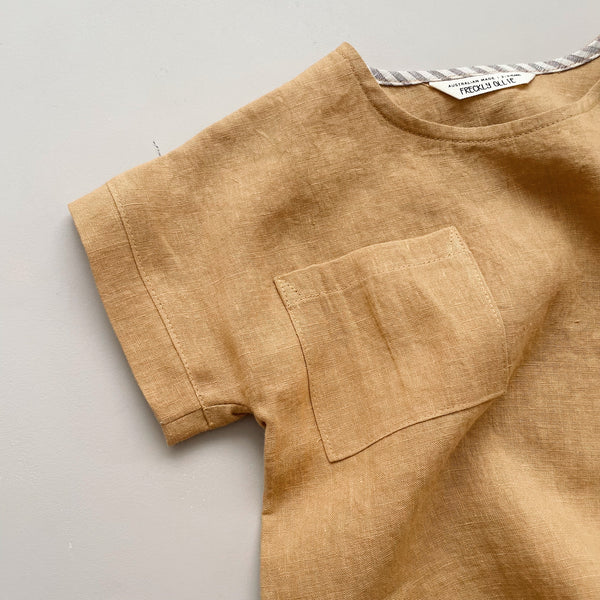 Marley Unisex Linen Tee | Honey