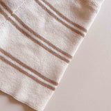 Unisex Cotton Knit Short l Vanilla Stripe