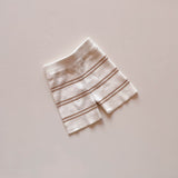 Unisex Cotton Knit Short l Vanilla Stripe