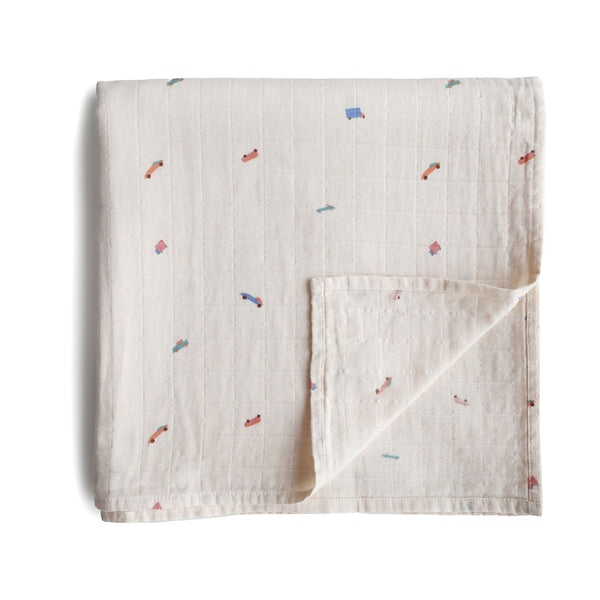 Organic Cotton Swaddle | Cars