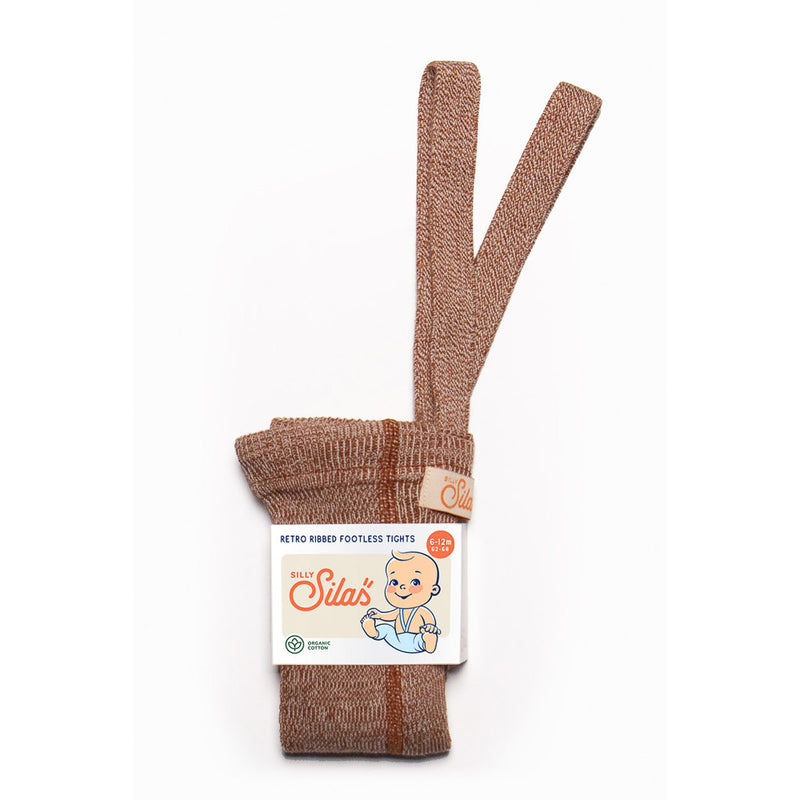 Footless Organic Cotton Unisex Tights l Salted Caramel