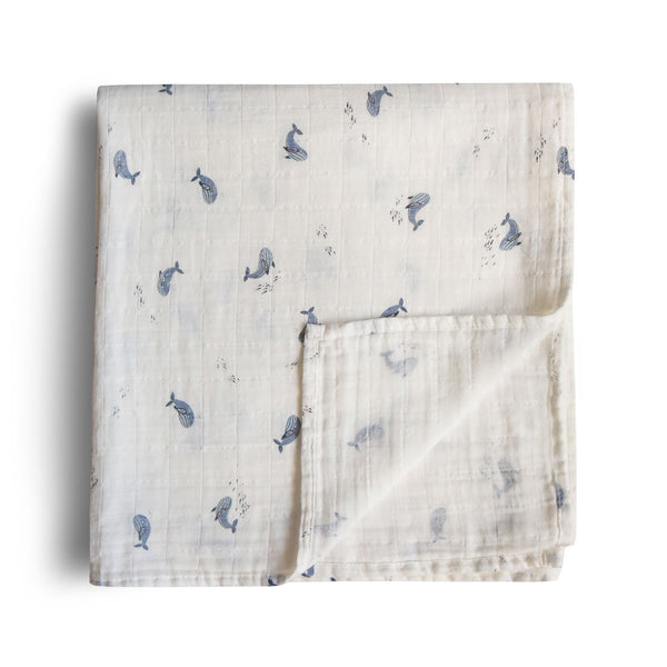 Organic Cotton Swaddle | Whales