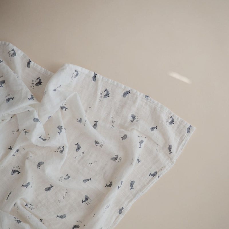 Organic Cotton Swaddle | Whales